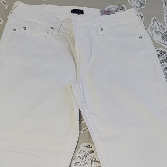 NYDJ White Skinny Ankle 5-pocket Ankle Jeans Size 8 EUC - Picture 3 of 7